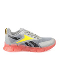 Grey-Yellow-Orange - Front - Reebok Childrens-Kids Zig N Glow Blippi Trainers