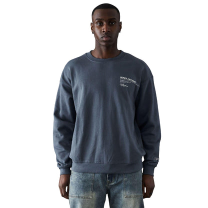 Blue - Front - Fiftyfive Mens Logo Sweatshirt