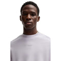Purple - Side - Hugo Mens Dapocrew Crew Neck Sweatshirt