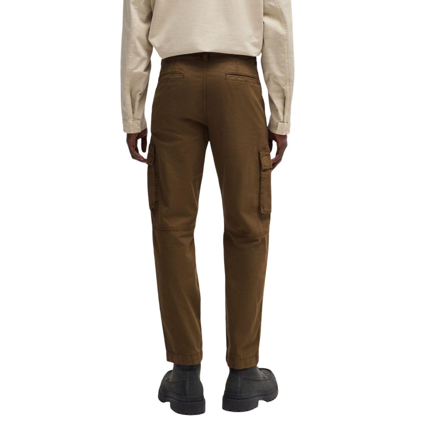 Green - Back - Boss Mens Sisla-8 Cargo Trousers