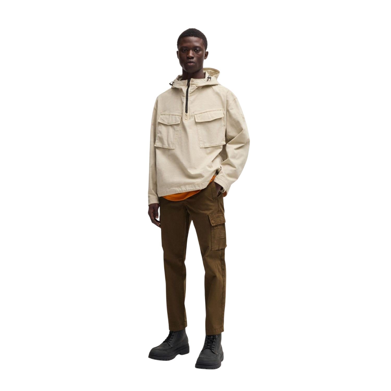 Green - Pack Shot - Boss Mens Sisla-8 Cargo Trousers