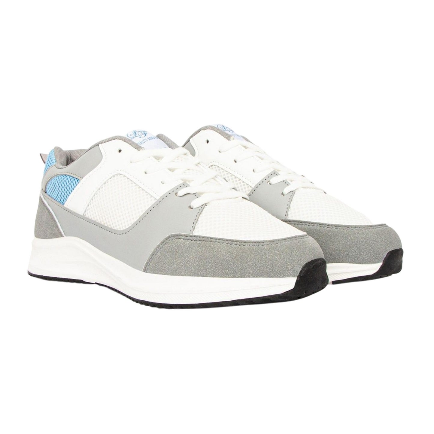 White-Blue - Front - Loyalty & Faith Mens Mclean Trainers