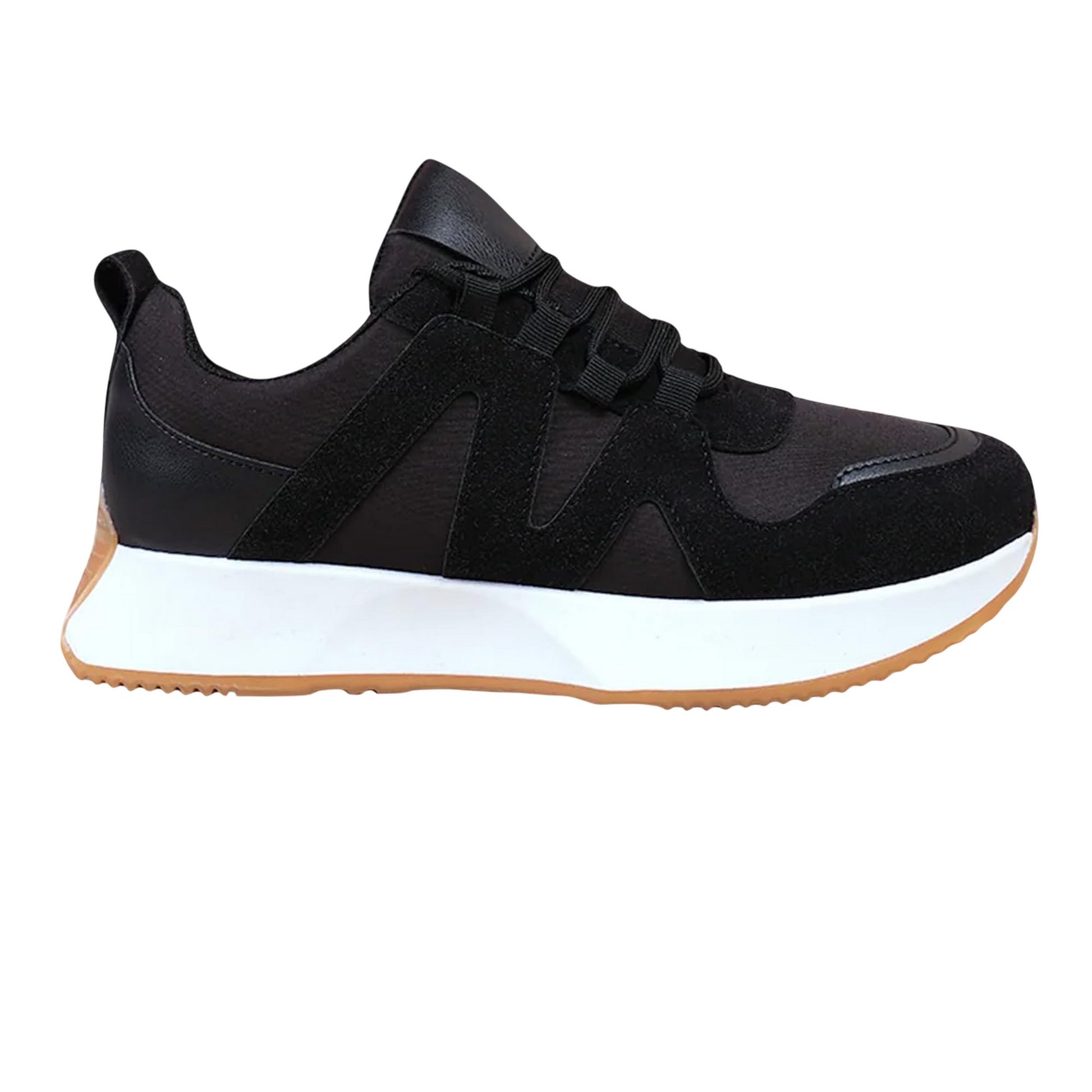 Black - Back - Where´s That From Womens-Ladies Suede Running Trainers