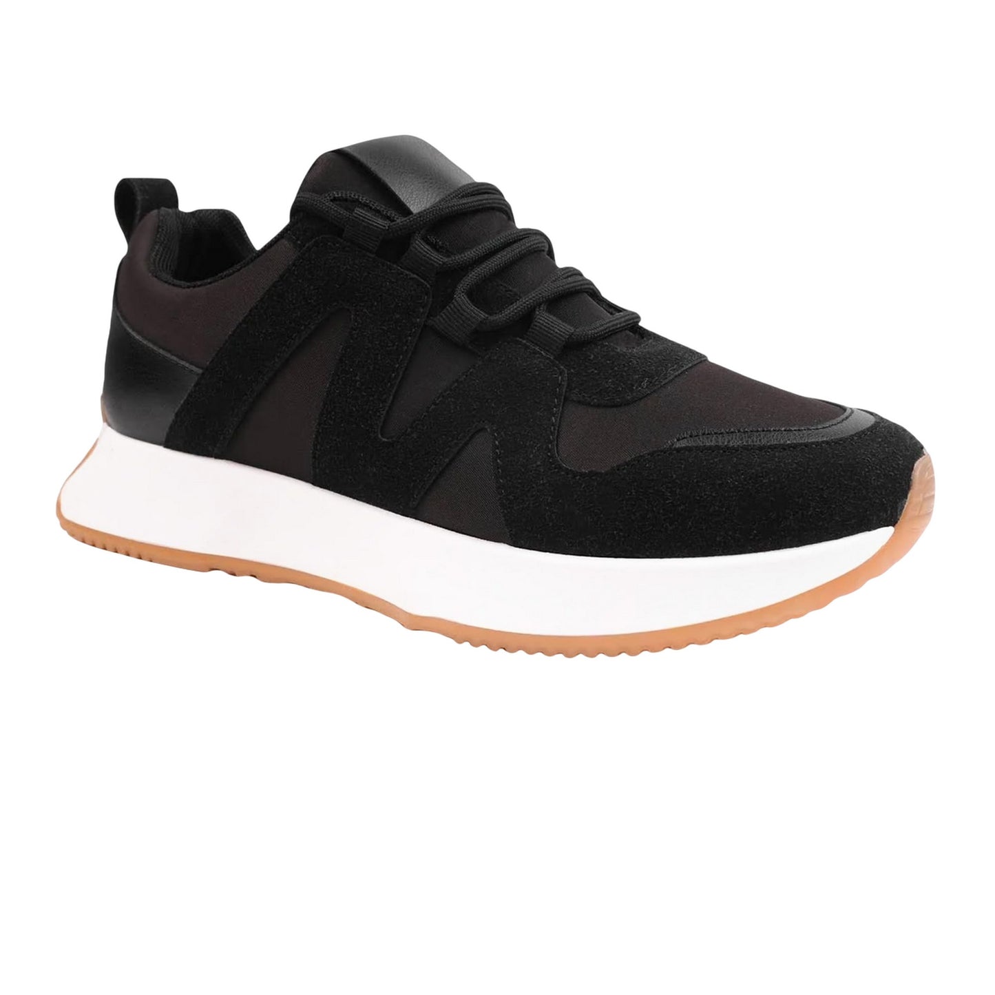 Black - Front - Where´s That From Womens-Ladies Suede Running Trainers