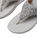 Silver - Lifestyle - Fit Flop Womens-Ladies Shimmer Foil Sandals