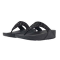 Black - Front - Fit Flop Womens-Ladies Shimmer Foil Sandals