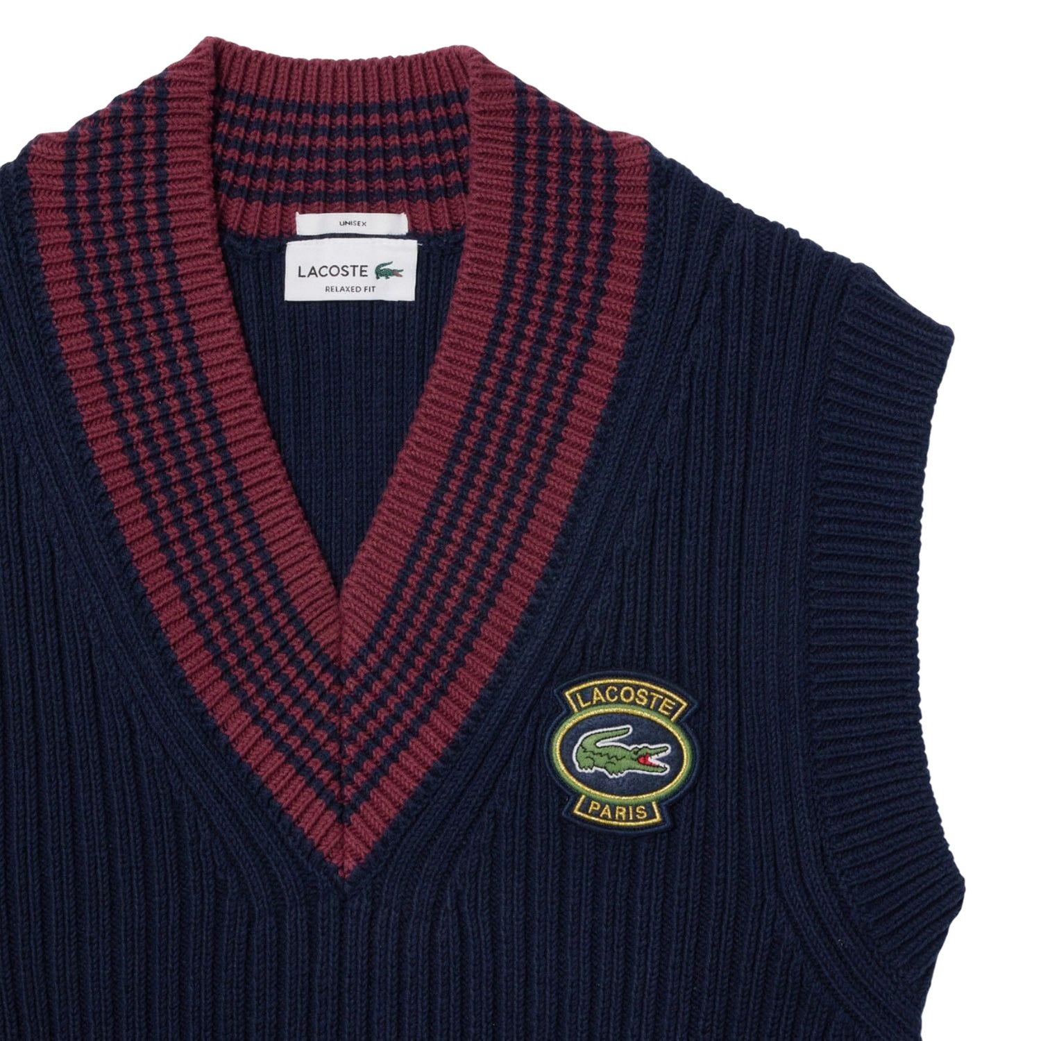 Navy - Back - Lacoste Womens-Ladies Heavy Cotton Tennis Sweater Top