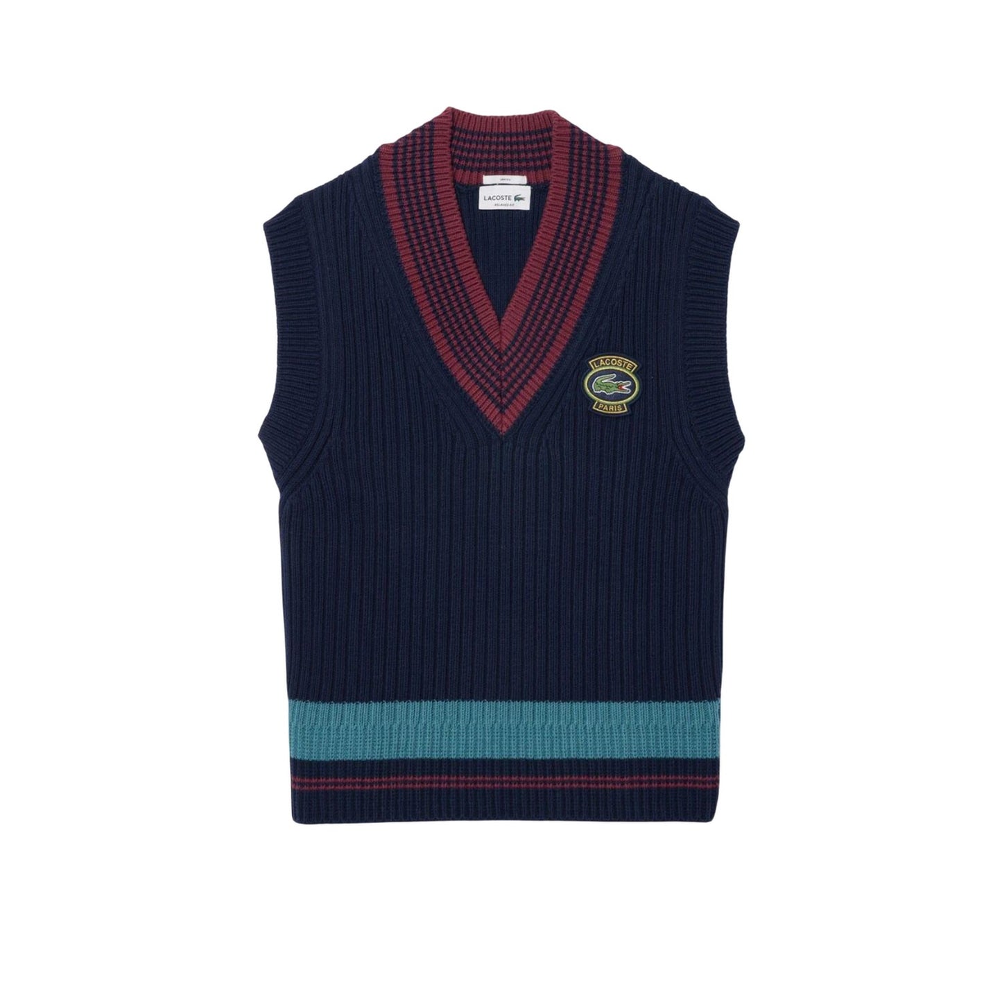 Navy - Front - Lacoste Womens-Ladies Heavy Cotton Tennis Sweater Top