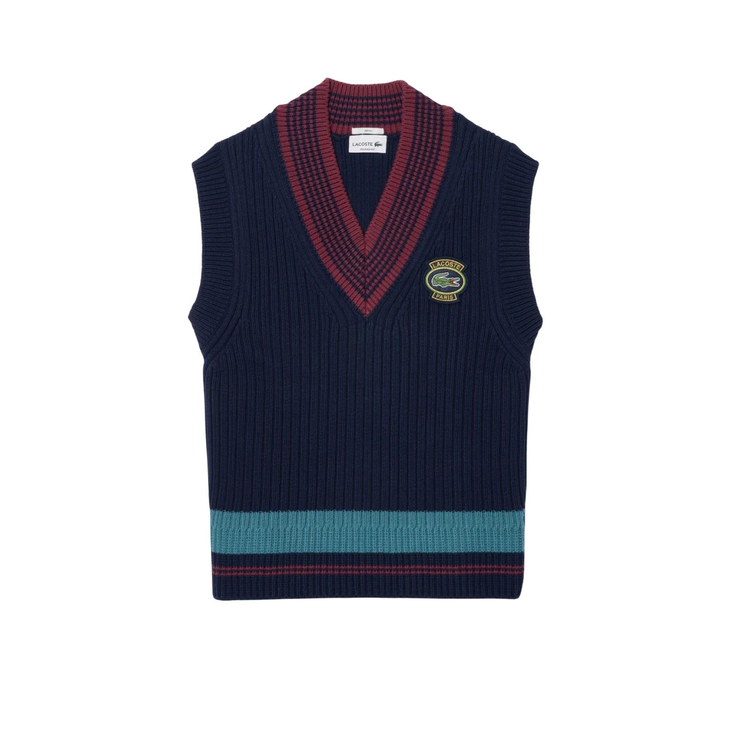 Navy - Front - Lacoste Womens-Ladies Heavy Cotton Tennis Sweater Top