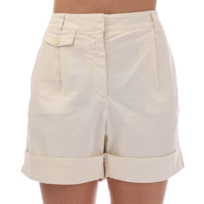 White - Front - Boss Womens-Ladies Tasandria-D Shorts