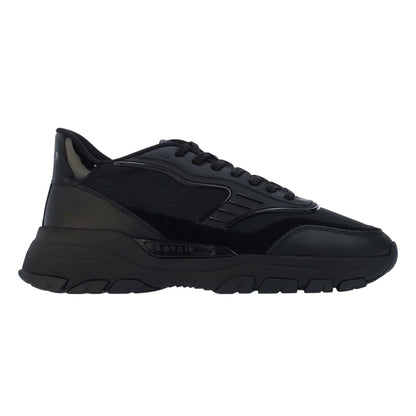 Black - Side - Lavair Mens Pacific 2.0 Leather Trainers