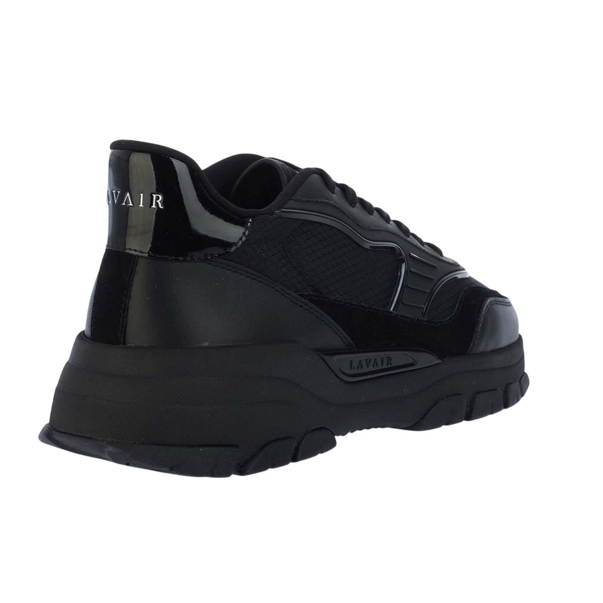 Black - Pack Shot - Lavair Mens Pacific 2.0 Leather Trainers
