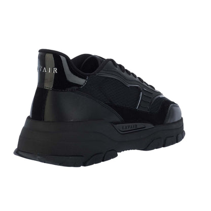 Black - Pack Shot - Lavair Mens Pacific 2.0 Leather Trainers