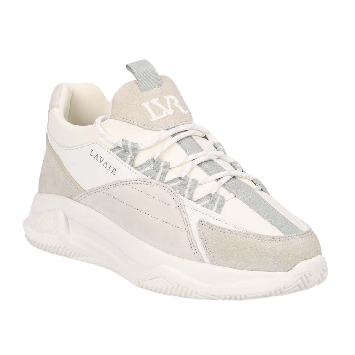 White - Front - Lavair Unisex Adult Creator Suede Trainers