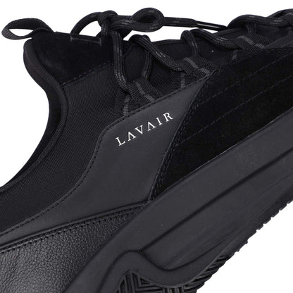 Black - Close up - Lavair Unisex Adult Creator Suede Trainers