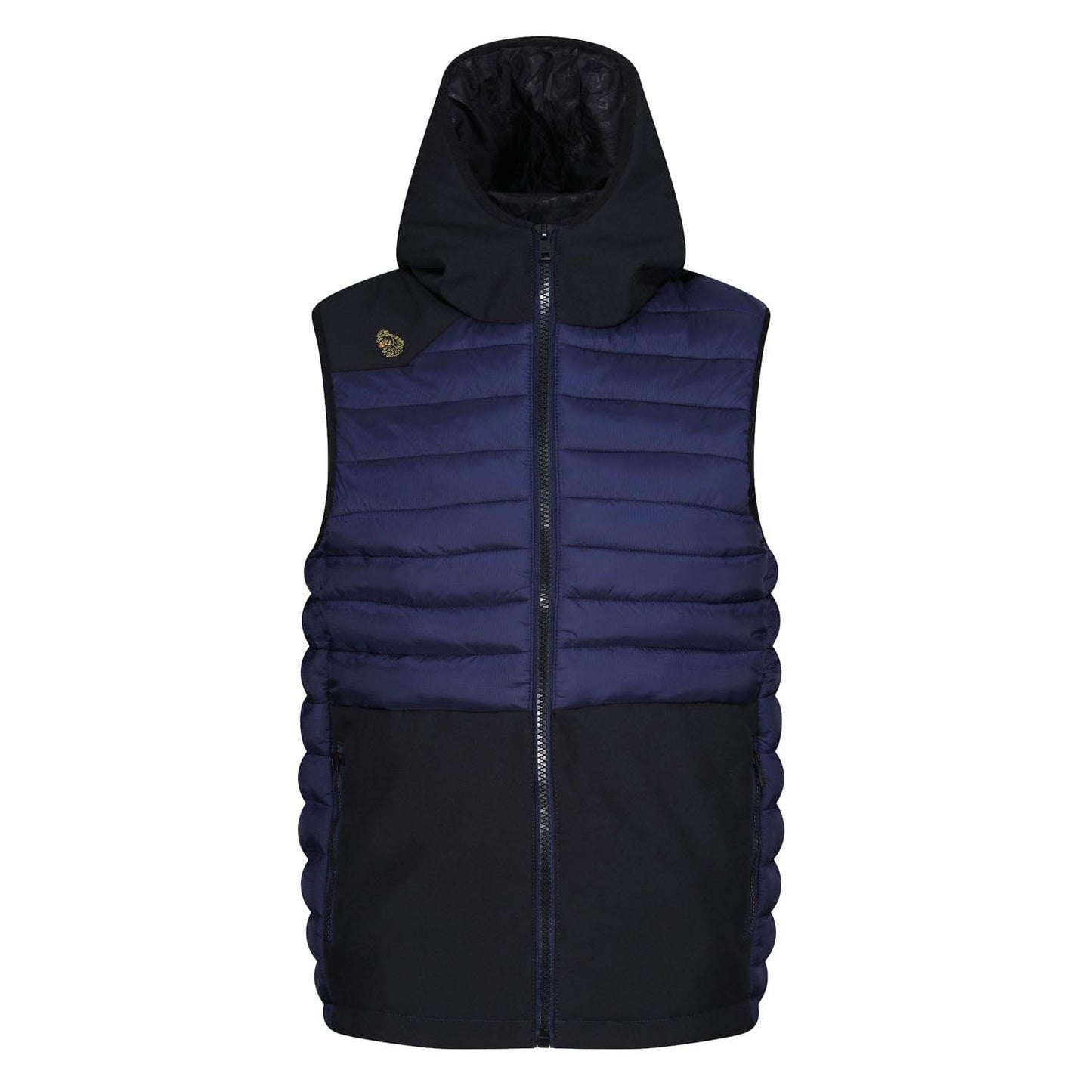 Navy - Front - Luke 1977 Mens Bubblas In The Hood 2 Gilet