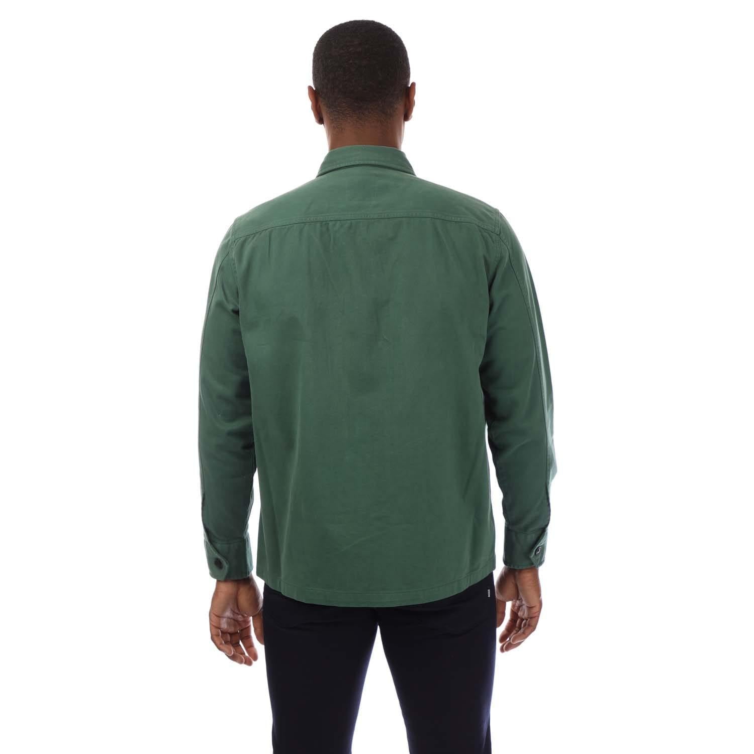 Green - Back - Hugo Boss Mens Lovel 15 Overshirt