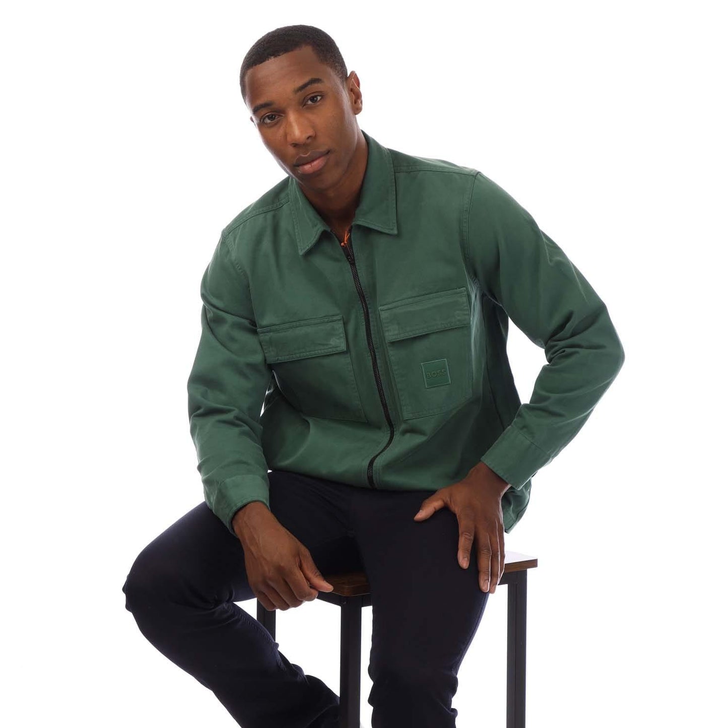 Green - Lifestyle - Hugo Boss Mens Lovel 15 Overshirt