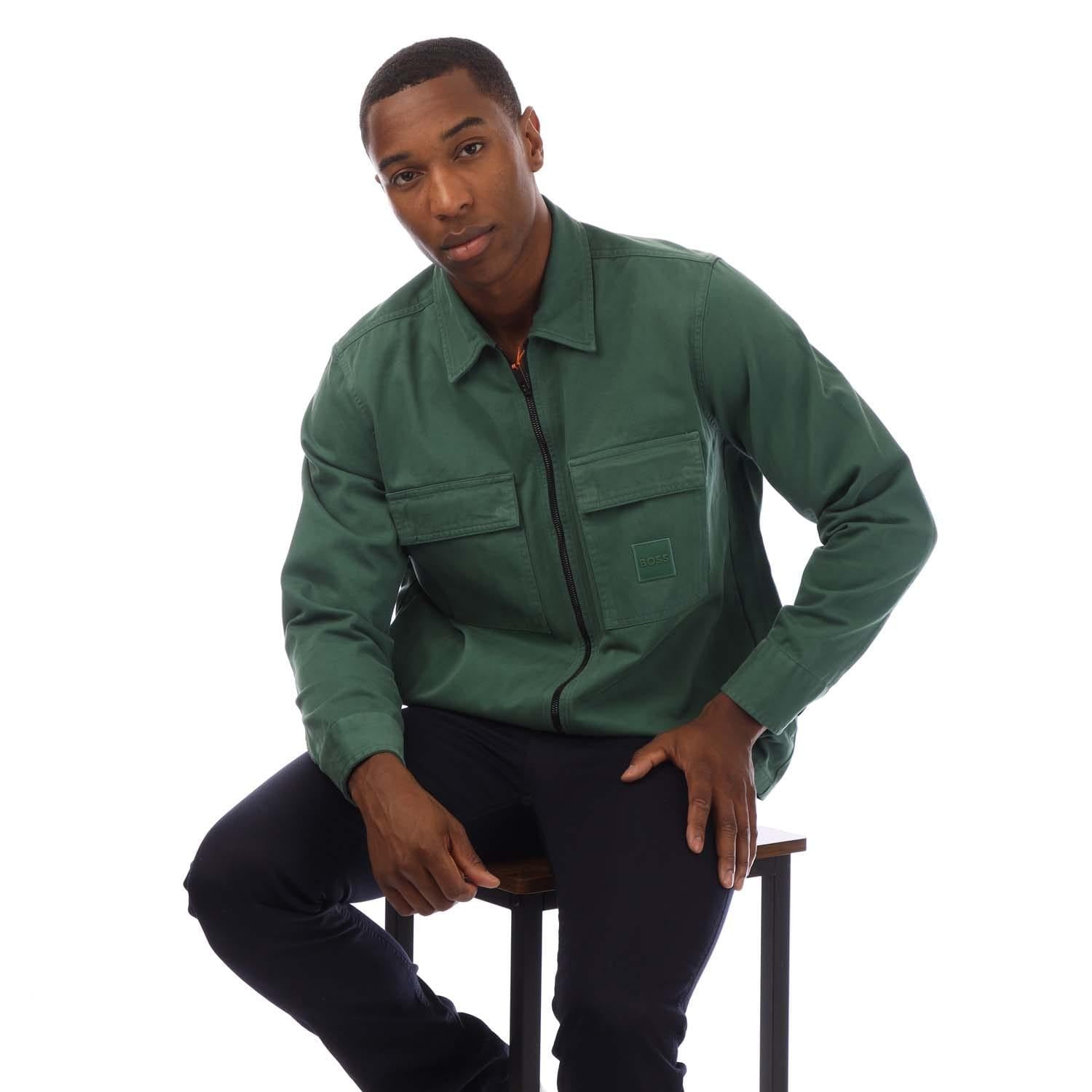 Green - Lifestyle - Hugo Boss Mens Lovel 15 Overshirt