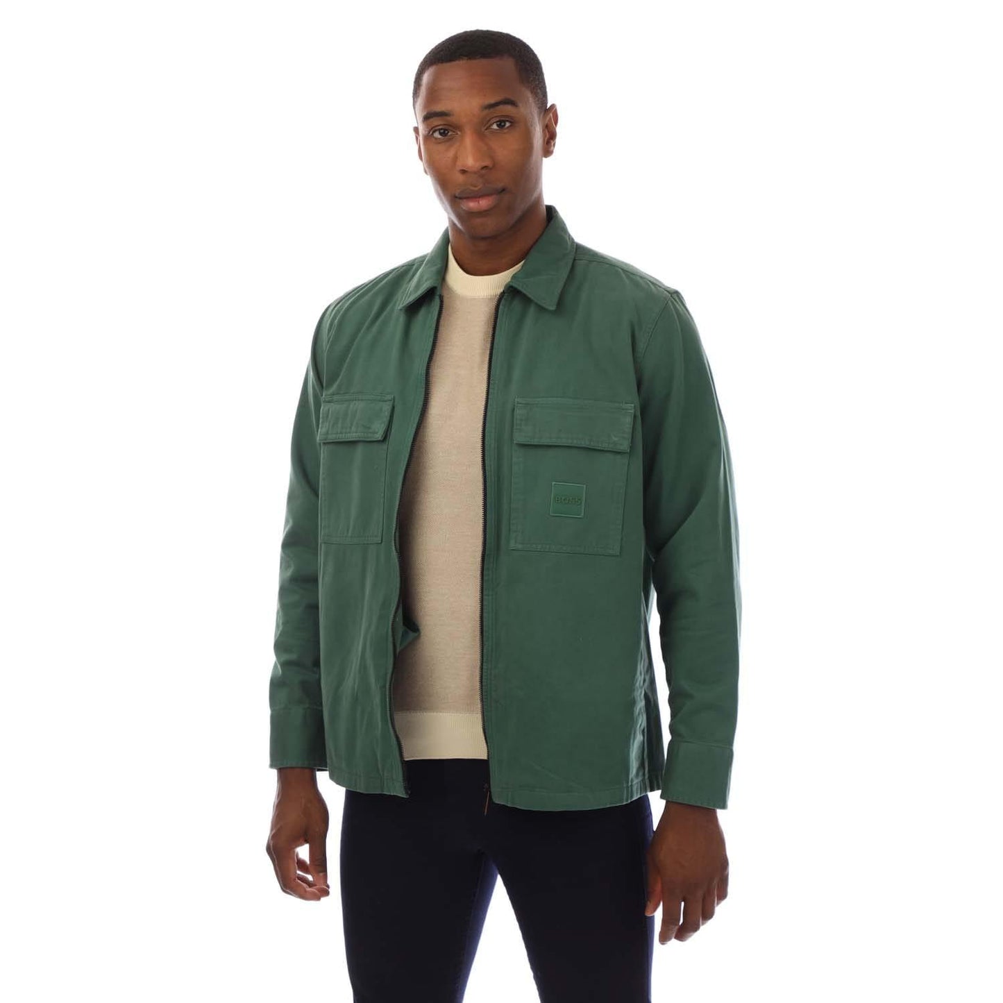 Green - Pack Shot - Hugo Boss Mens Lovel 15 Overshirt