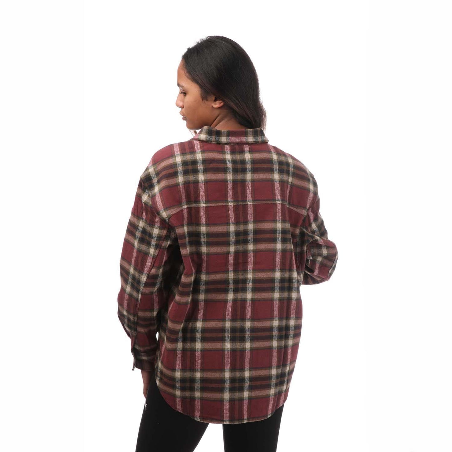 Port - Back - Timberland Womens-Ladies Flannel Overshirt