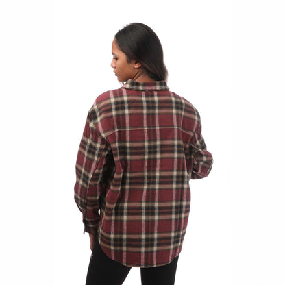 Port - Back - Timberland Womens-Ladies Flannel Overshirt