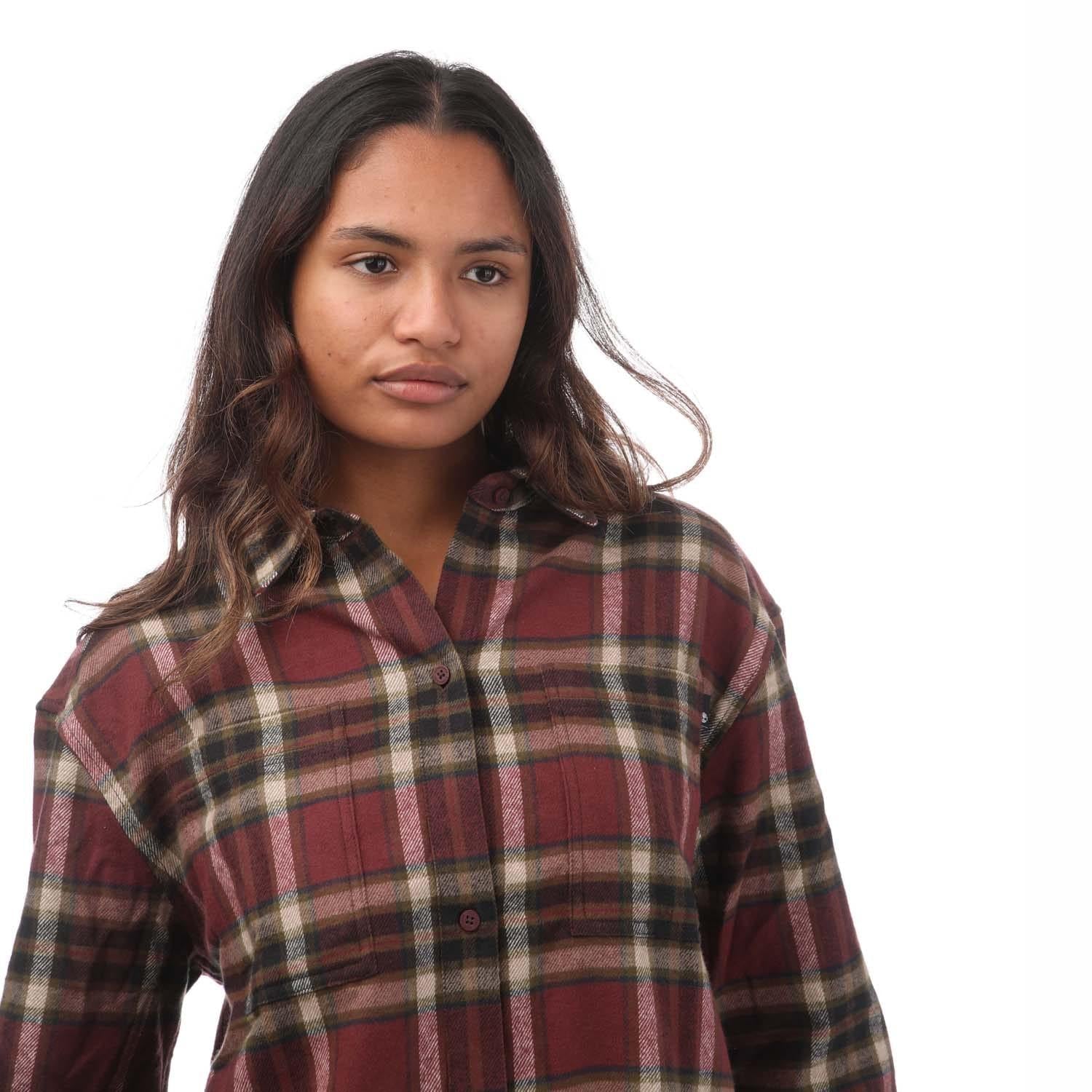 Port - Side - Timberland Womens-Ladies Flannel Overshirt