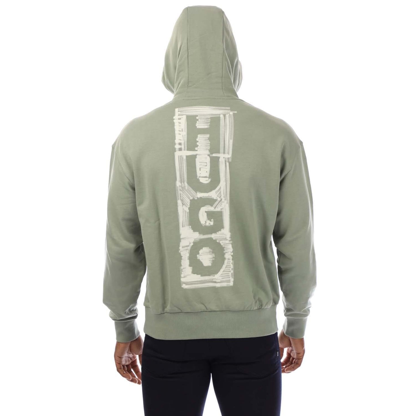 Green - Back - Hugo Boss Mens Diushi Hoodie