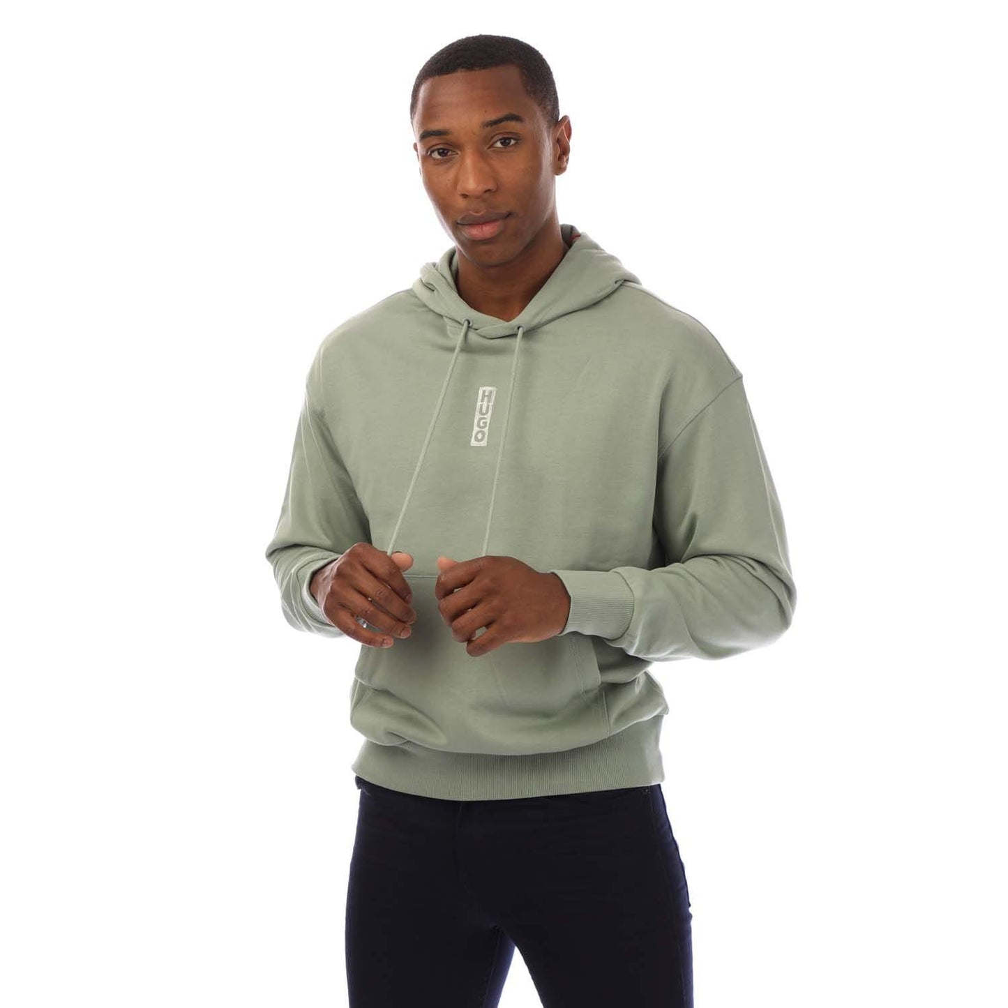 Green - Front - Hugo Boss Mens Diushi Hoodie