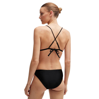 Black - Back - Boss Womens-Ladies Double B Monogram Bikini Top