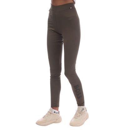 Green - Side - Boss Womens-Ladies C_Eleg Jogging Bottoms
