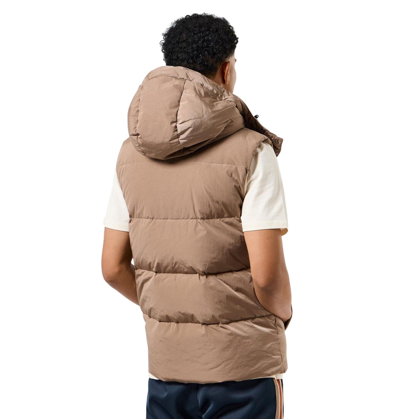 Brown - Back - Weekend Offender Mens Gordini Down Gilet