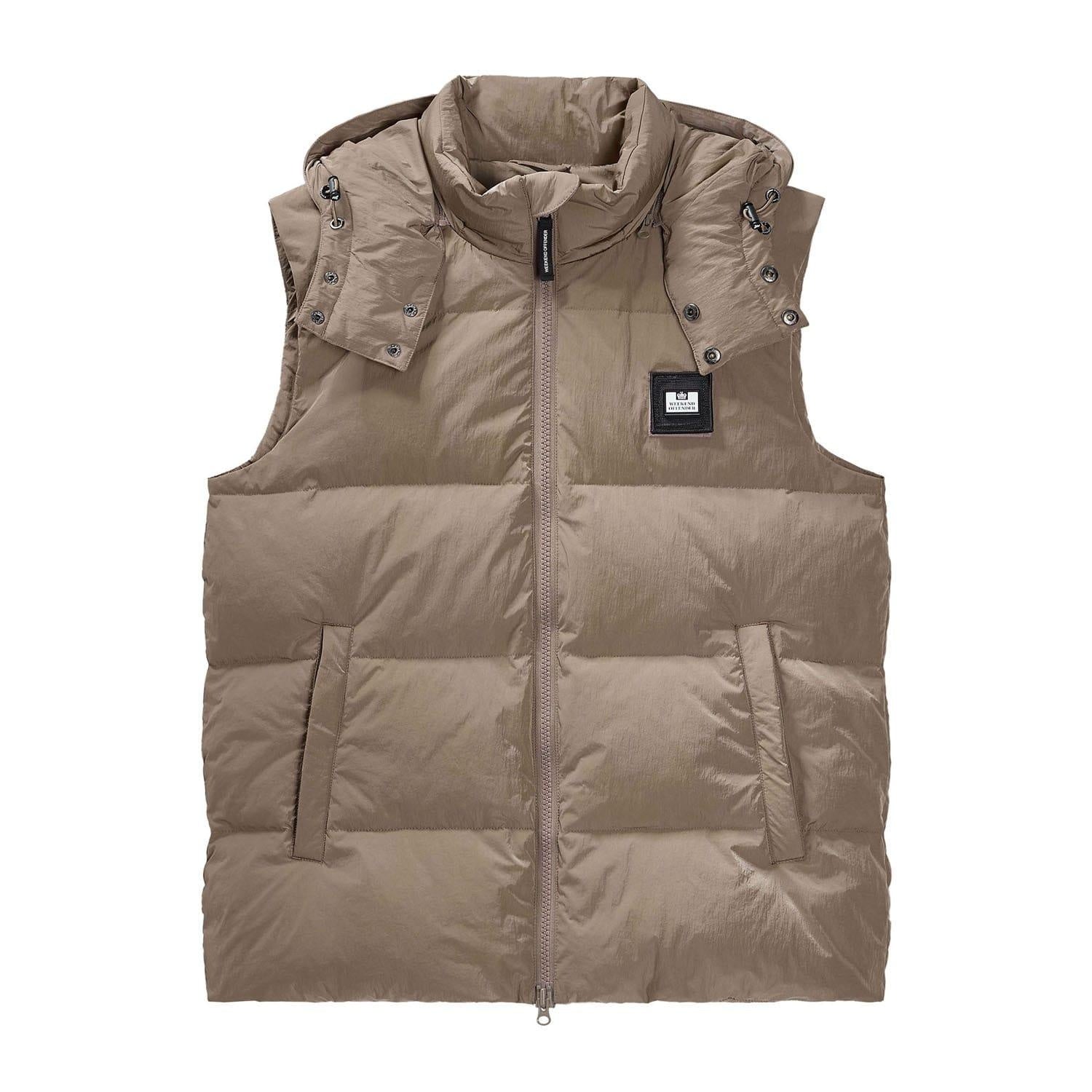 Brown - Front - Weekend Offender Mens Gordini Down Gilet