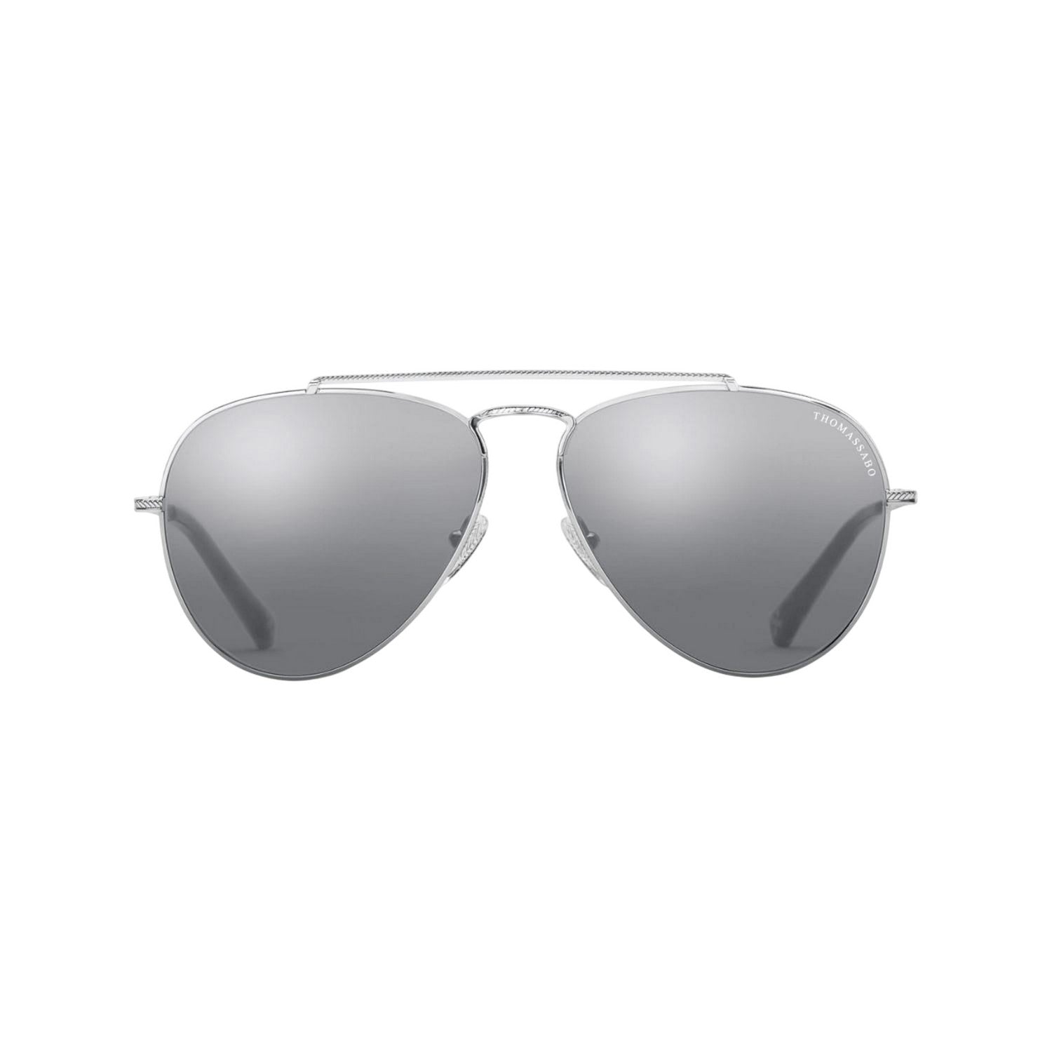 Black - Front - Thomas Sabo Harrison Mirrored Sunglasses