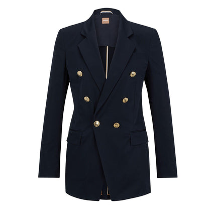 Dark Blue - Front - Boss Womens-Ladies Jatera3 Blazer