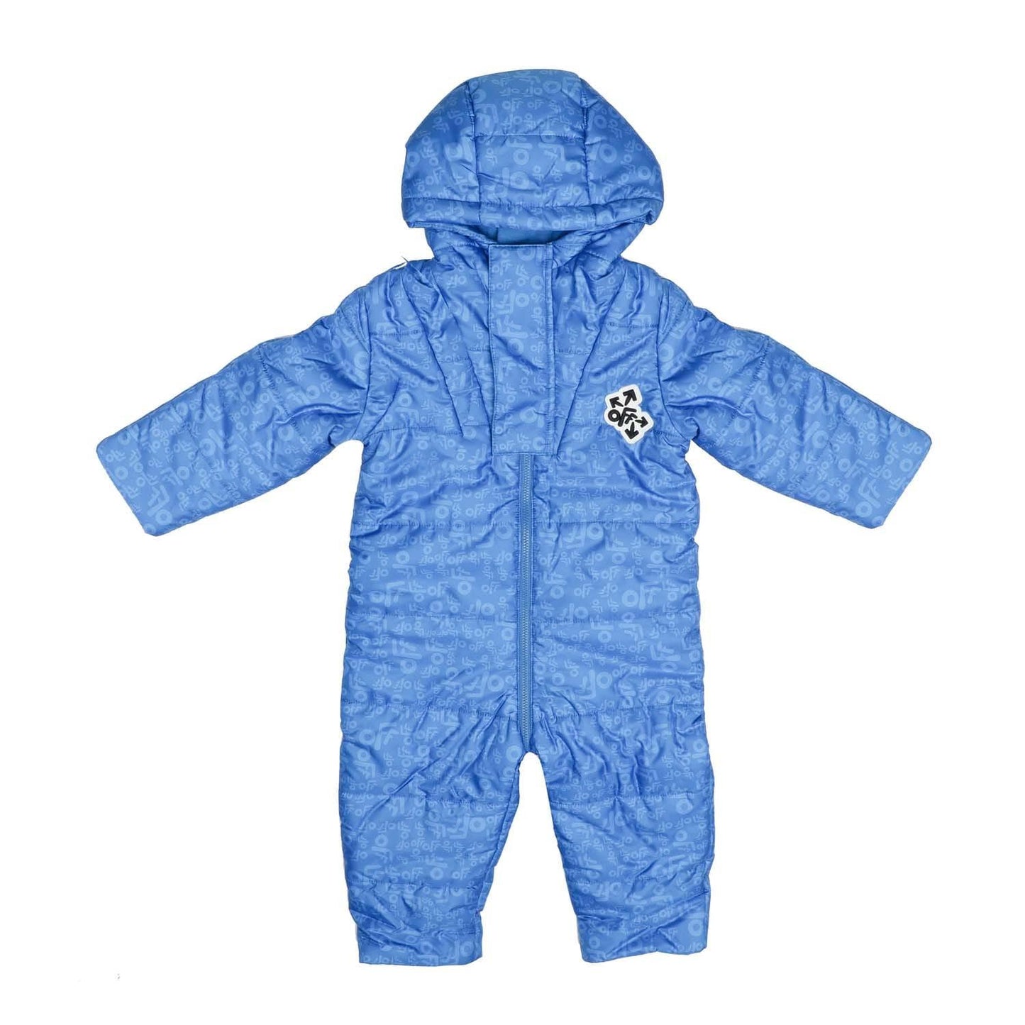 Blue - Front - Off White Baby All-Over Print Puffer Bodysuit