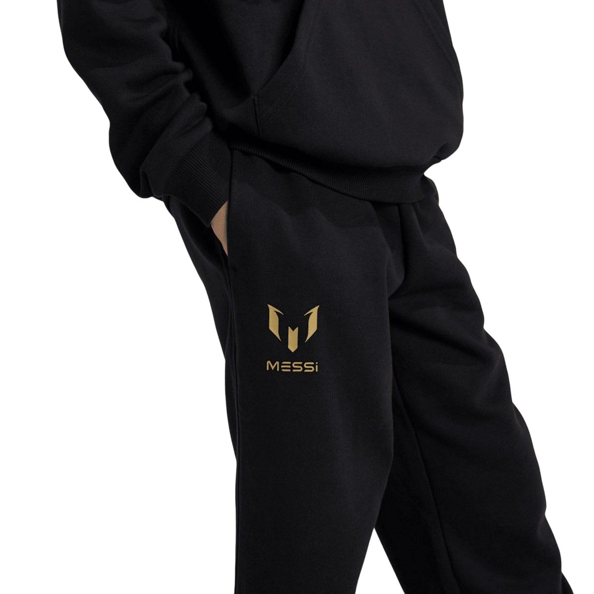 Black-Gold - Lifestyle - Adidas Childrens-Kids Lionel Messi Jogging Bottoms