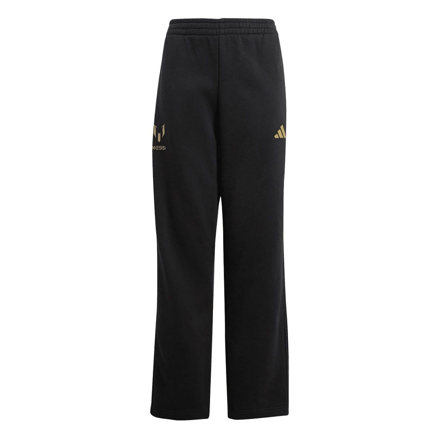 Black-Gold - Front - Adidas Childrens-Kids Lionel Messi Jogging Bottoms