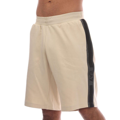 Beige - Lifestyle - Emporio Armani Mens Cotton Blend Logo Shorts