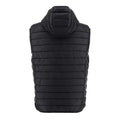Black - Back - Jott Mens Pat Down Hooded Gilet