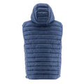 Blue - Back - Jott Mens Pat Down Hooded Gilet