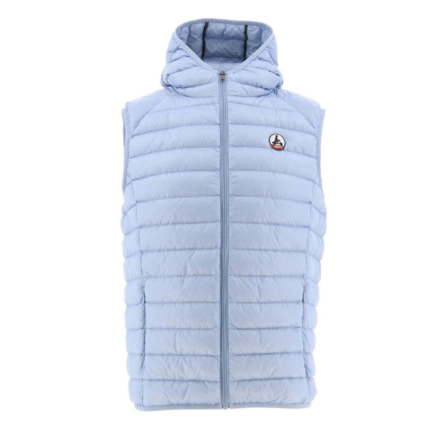 Light Blue - Front - Jott Mens Pat Down Hooded Gilet