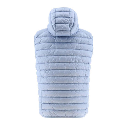 Light Blue - Back - Jott Mens Pat Down Hooded Gilet