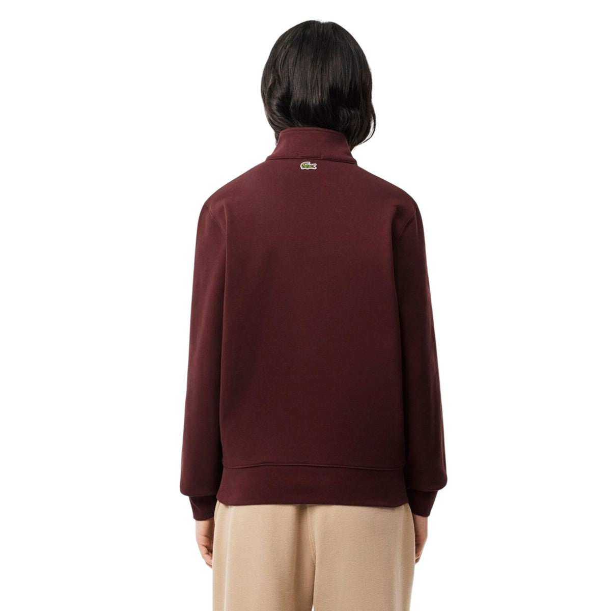 Maroon Red - Back - Lacoste Unisex Adult High-Neck Sweatshirt