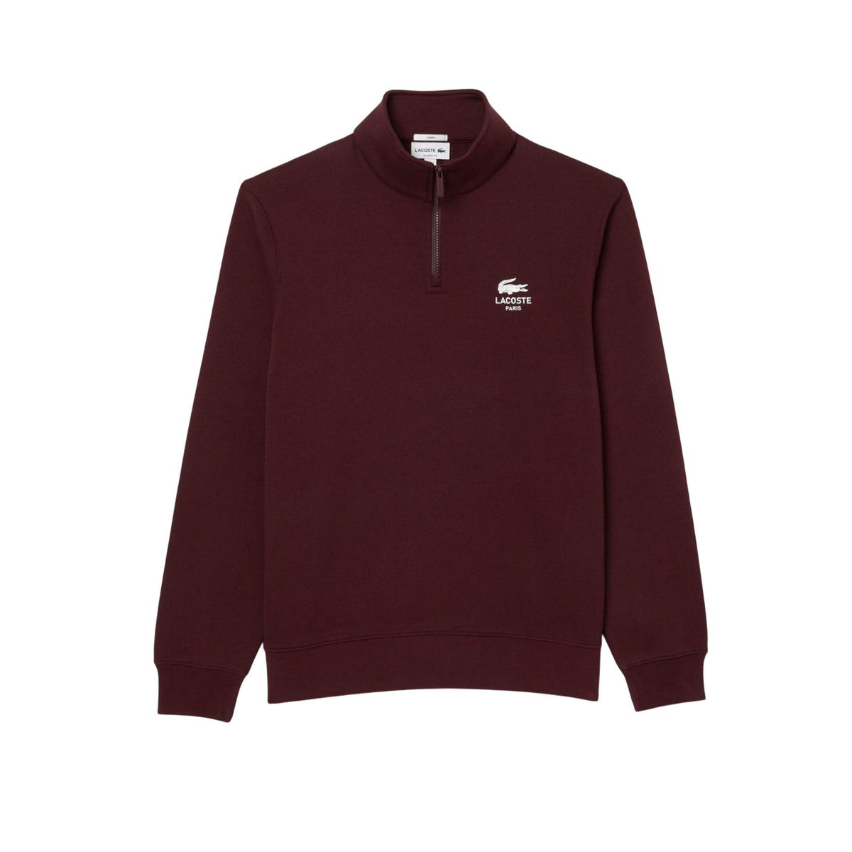 Maroon Red - Front - Lacoste Unisex Adult High-Neck Sweatshirt