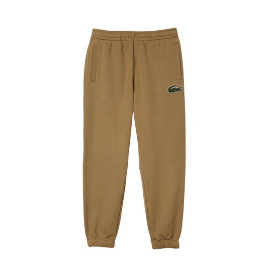 Brown - Front - Lacoste Unisex Adult Organic Cotton Fleece Jogging Bottoms