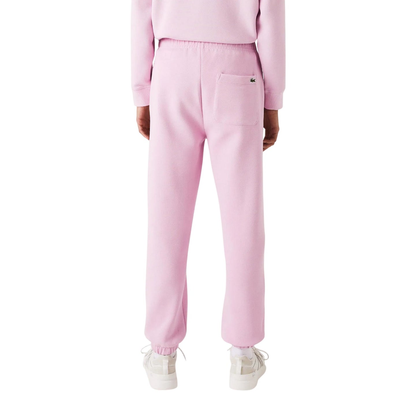 Pink - Back - Lacoste Womens-Ladies Piqué Jogging Bottoms