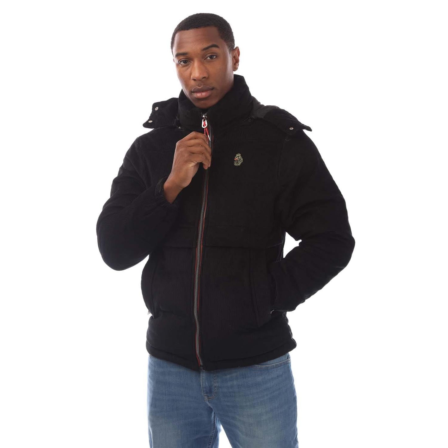 Black - Front - Luke 1977 Mens Mallard 3 Short Padded Jacket
