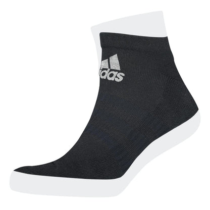 Black - Back - Adidas Unisex Adult Low Cut Cushioned Socks (Pack of 3)