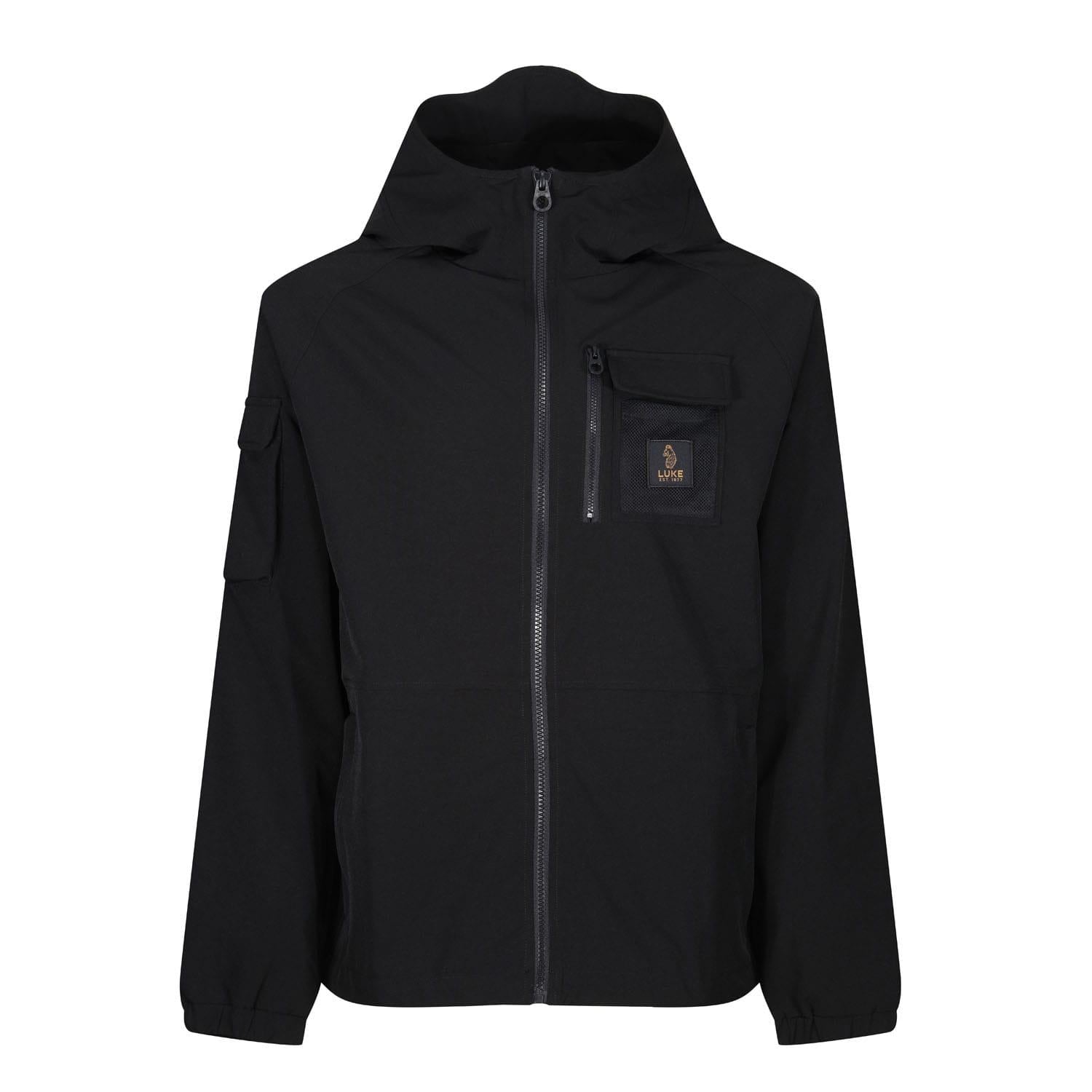 Black - Front - Luke 1977 Mens Full Zip Hoodie